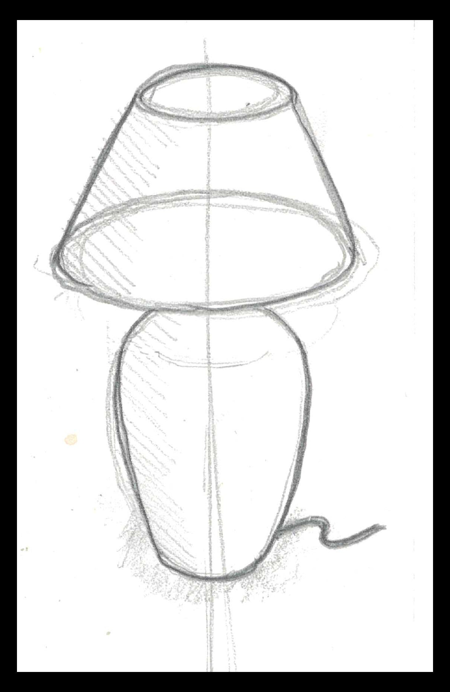Sketch of empire lampshade