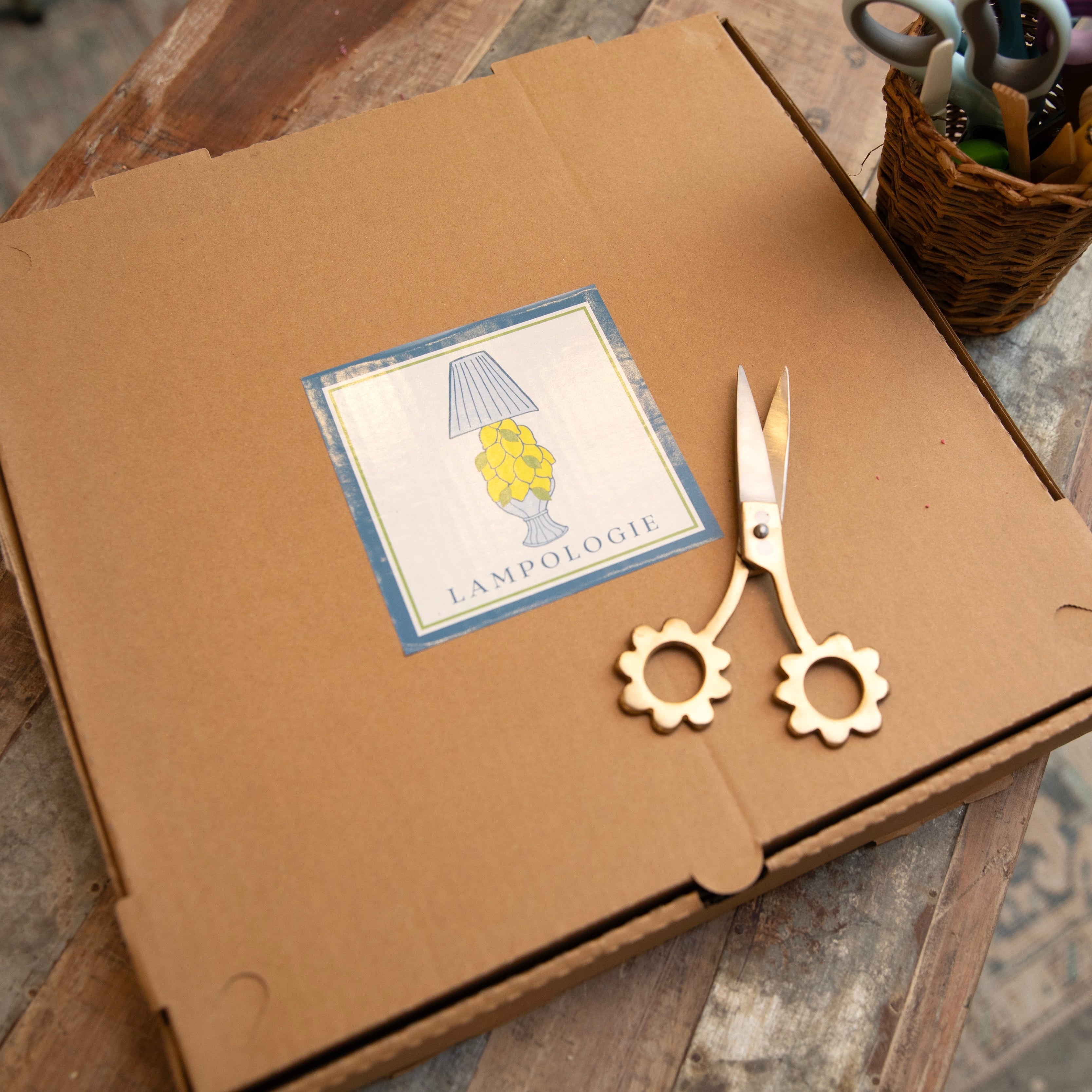 Lampshade making workshop supplies